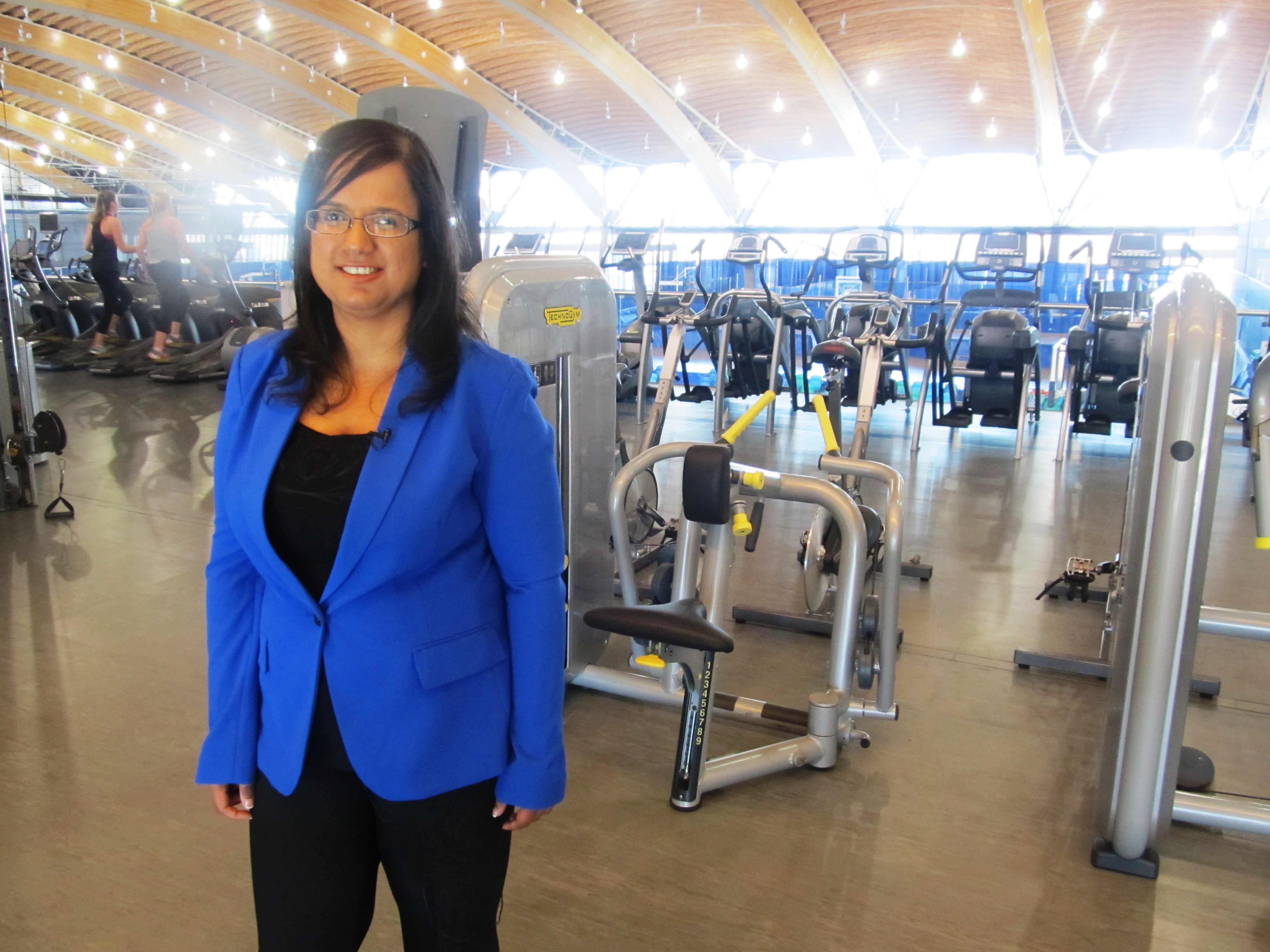 Kristy at the accessible gym