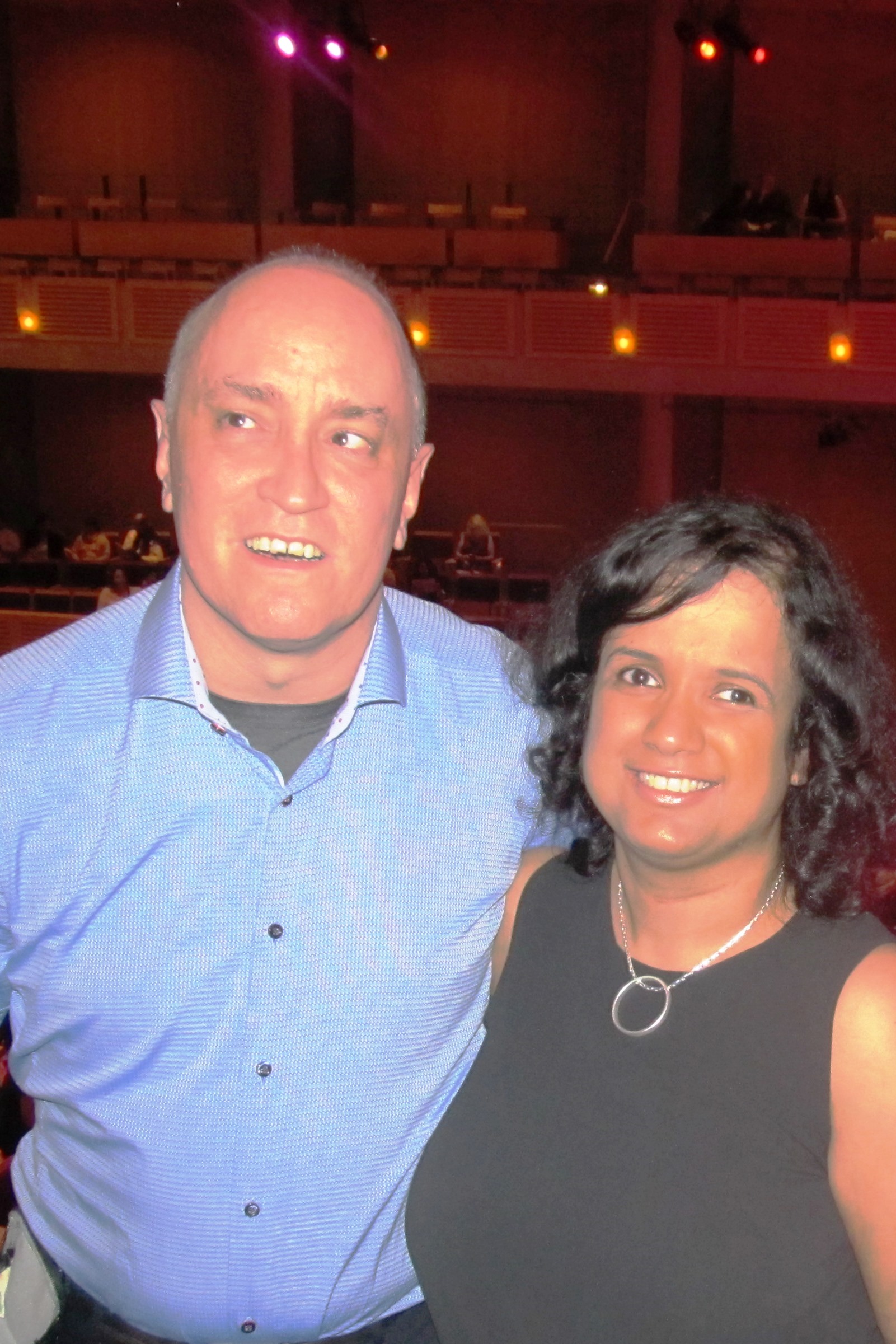 Kristy and Shawn standing in the Royal Box at the Chan Centre for the Performing Arts